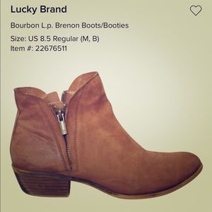 Lucky Brand Brenon Booties Size 8